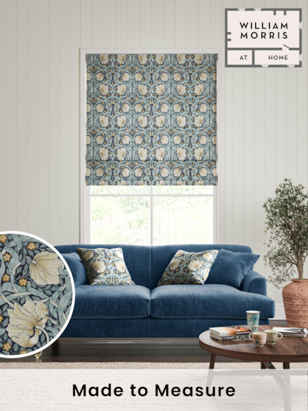 William Morris At Home Blue Pimpernel Velvet Made to Measure Roman Blinds (471862) | £106
