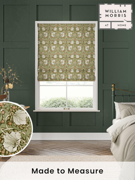 William Morris At Home Green Pimpernel Velvet Made to Measure Roman Blinds (472053) | £106