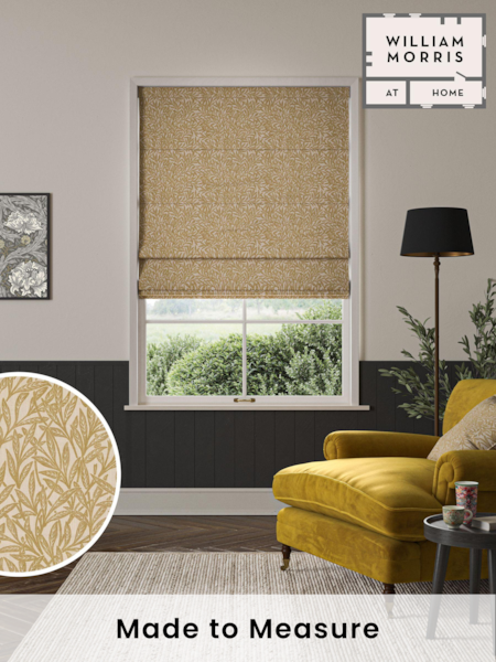 William Morris At Home Yellow Willow Made to Measure 100% Cotton Roman Blinds (472439) | £99