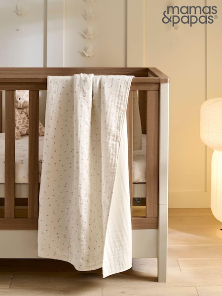 Mamas & Papas Cream Welcome To The World Seedling Muslin Blanket Seed (472854) | £29