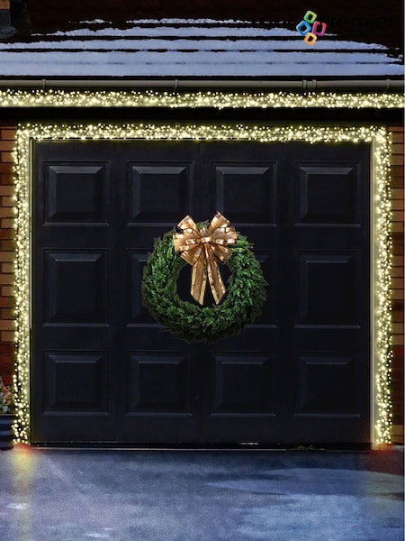 Premier Decorations Ltd 12.4m 960 Led Garage Door Cluster Garland