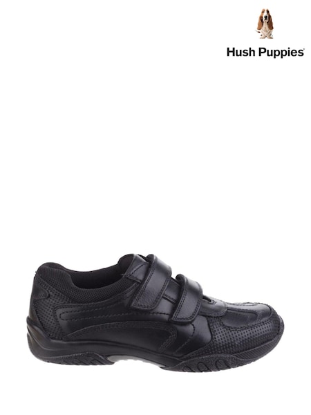 Hush Puppies Black Jezza Senior School Shoes (473331) | £57