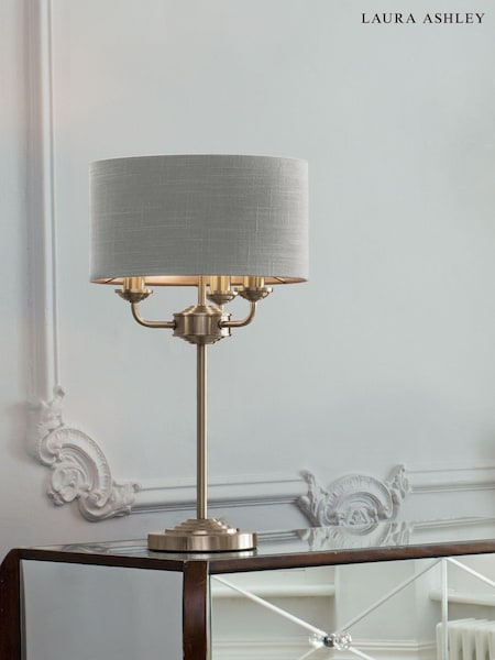 Laura Ashley Silver Sorrento Table Lamp (473506) | £149