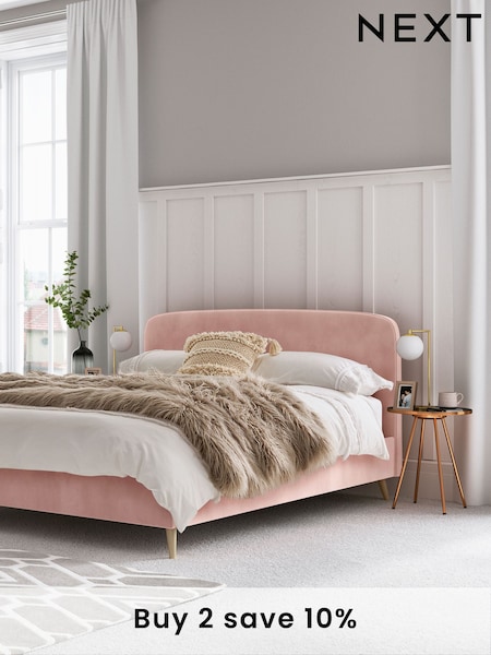 Pink Blush Opulent Velvet Matson Upholstered Bed Frame (474425) | £275 - £525