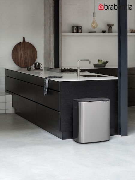 Brabantia Matt Steel Fingerprint Proof Bo Touch Double 30L Bin (475440) | £245