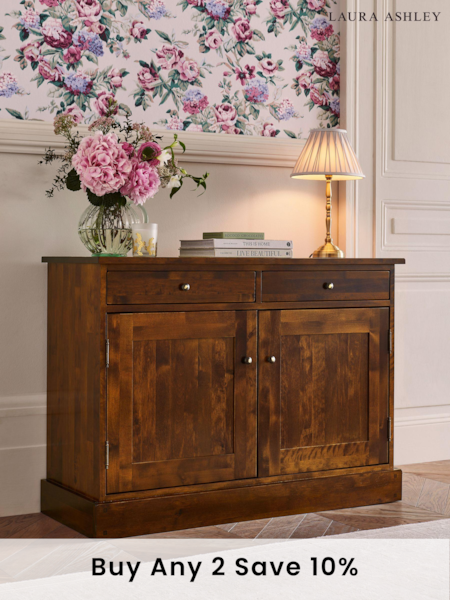 Laura Ashley Dark Chestnut Garrat 2 Door 2 Drawer Sideboard (475516) | £825