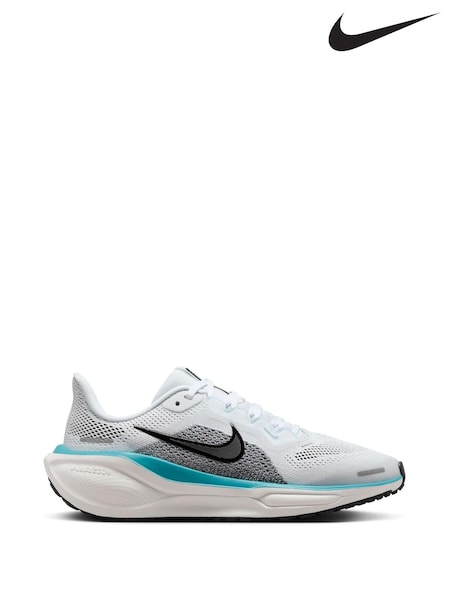 Nike White Air Zoom Pegasus 41 Road Running Trainers (475894) | £70