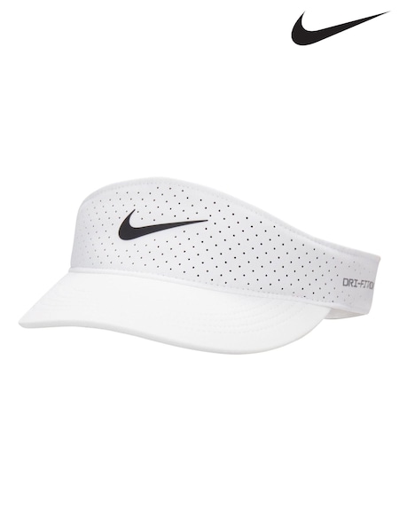 Nike White Dri-FIT ADV Ace Tennis Visor Hat (476894) | £23