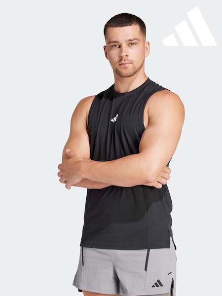 adidas Black Designed For Training Workout Tank Top (477326) | £28