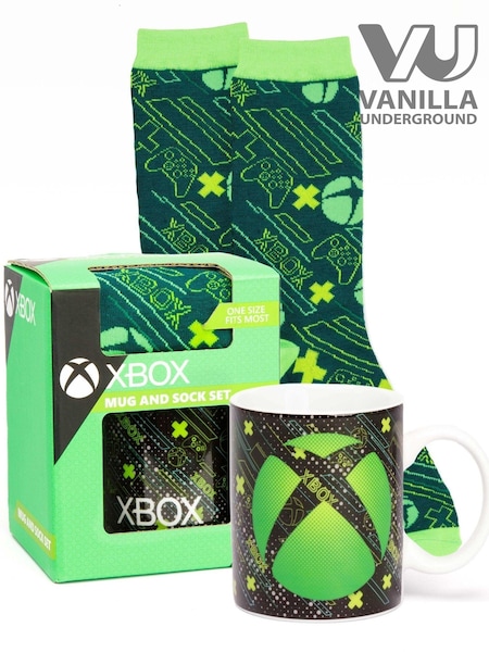 Vanilla Underground Green Xbox Pusheen Green Mug and Sock Set (479275) | £16