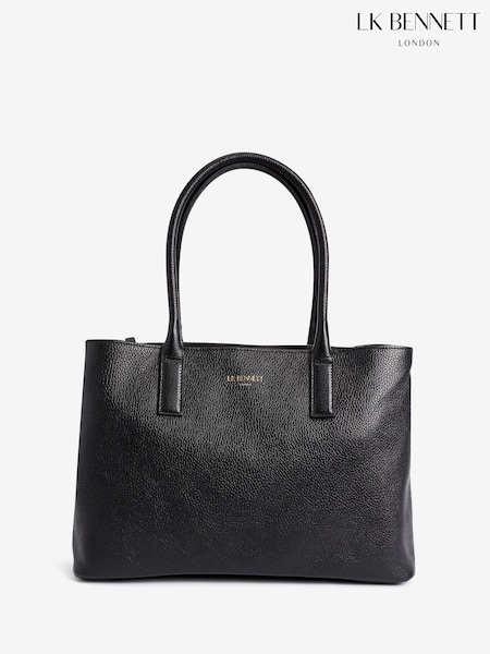 LK Bennett Black Leather Lillian Tote Bag (479478) | £299