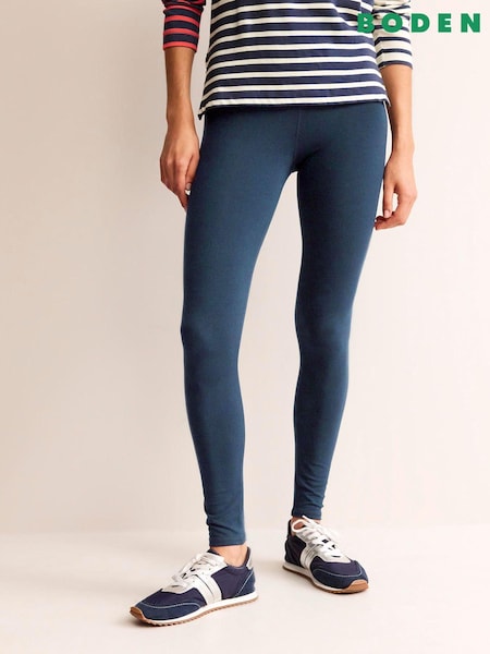 Boden Blue High Rise Jersey Leggings (47B559) | £25