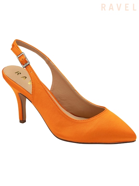 Ravel Orange Slingback Shoes On a Kitten Heels (480193) | £60