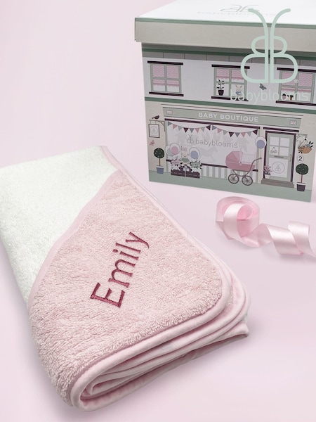 Babyblooms Personalised 100% Cotton Luxury Hooded Towel Gift (480691) | £28