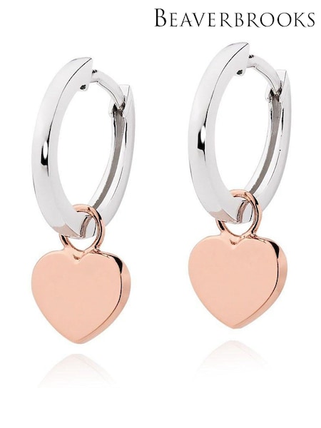 Beaverbrooks Heart Charm Hoop Earrings (480956) | £60
