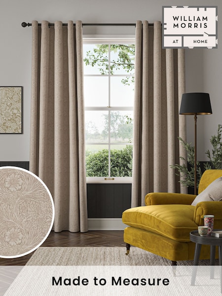 William Morris At Home Natural Marigold Woven Made to Measure Curtains (481660) | £119