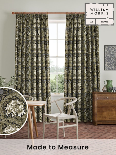 William Morris At Home Green African Marigold Made to Measure Curtains (481871) | £109