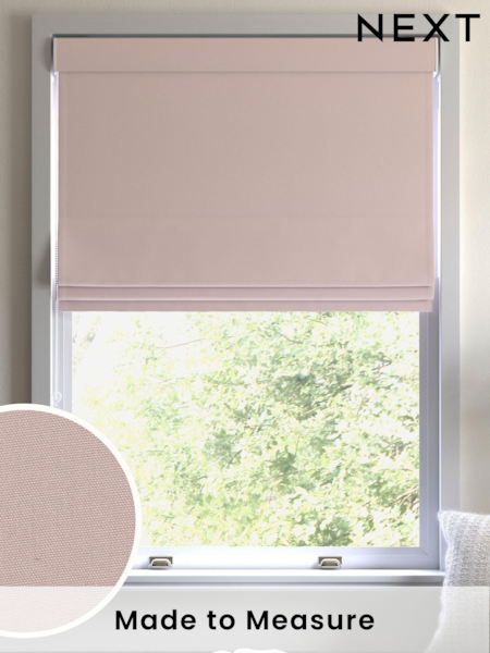Dusky Pink 100% Cotton Made To Measure Roman Blind (482155) | £52