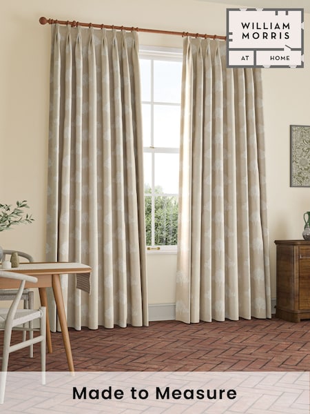 William Morris At Home Cream Marigold Tree Embroidery Made to Measure 100% Cotton Curtains (483251) | £128