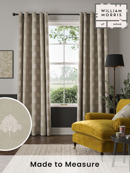 William Morris At Home Natural Marigold Tree Embroidery Made to Measure 100% Cotton Curtains (483449) | £128