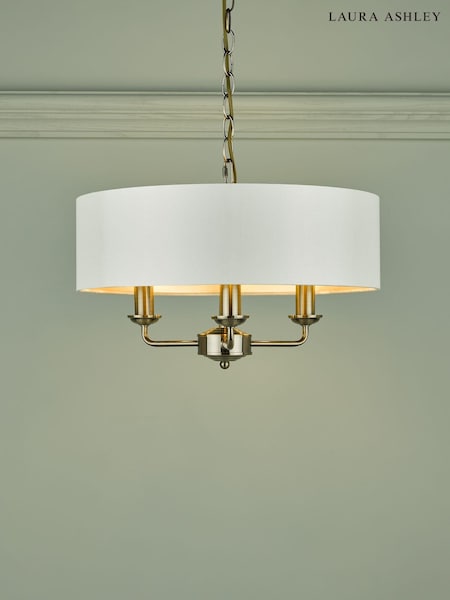 Laura Ashley Brass Sorrento Ceiling Light (483691) | £189