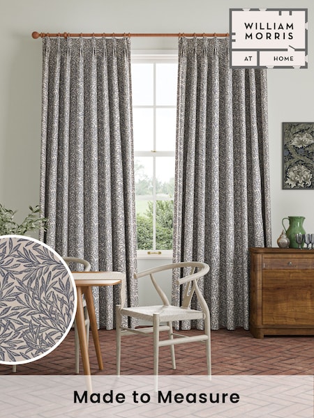 William Morris At Home Indigo Blue Willow Made to Measure Curtains (484256) | £109