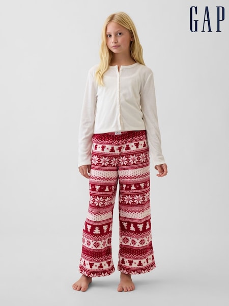 Red Fair Isle - Gap Cosy Pyjama Bottoms (6-13yrs)