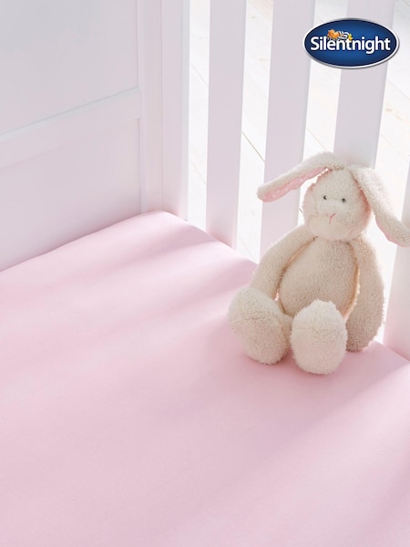 Silentnight 2 Pack Pink Kids Safe Nights Cot Bed 100% Cotton Fitted Sheets (485603) | £18