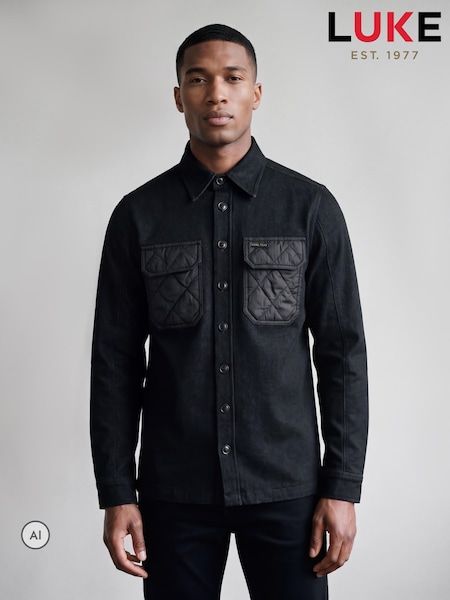 Black - Regular Luke 1977 Down Overshirt