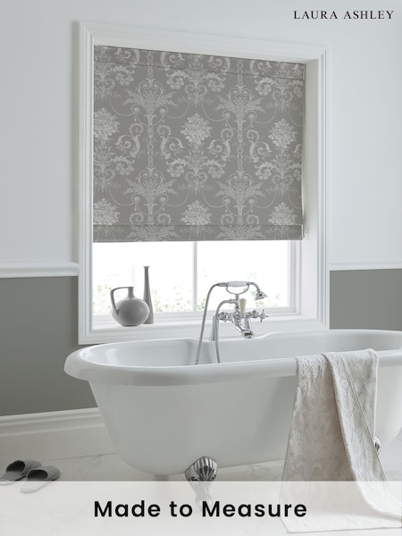 Laura Ashley Grey Josette Steel Made to Measure Roman Blind (485944) | £79