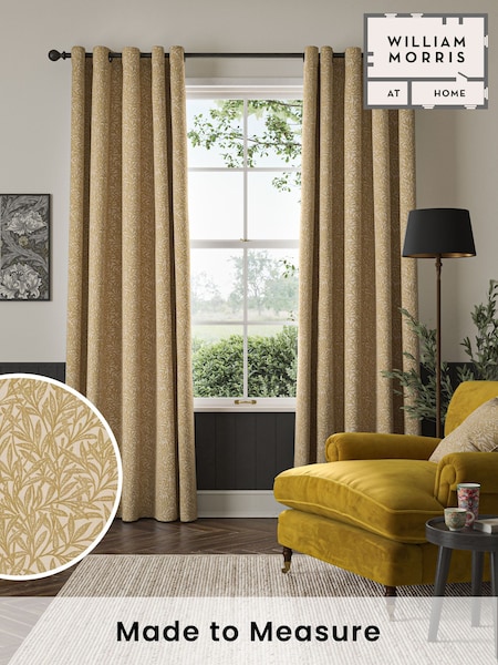 William Morris At Home Yellow Willow Made to Measure 100% Cotton Curtains (486473) | £109