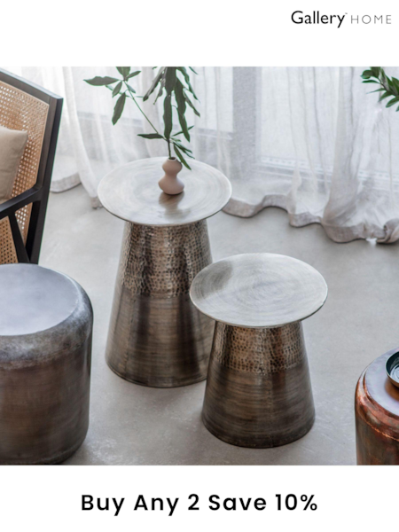Gallery Home Bronze Lodi set of 2 Side Tables (486492) | £186