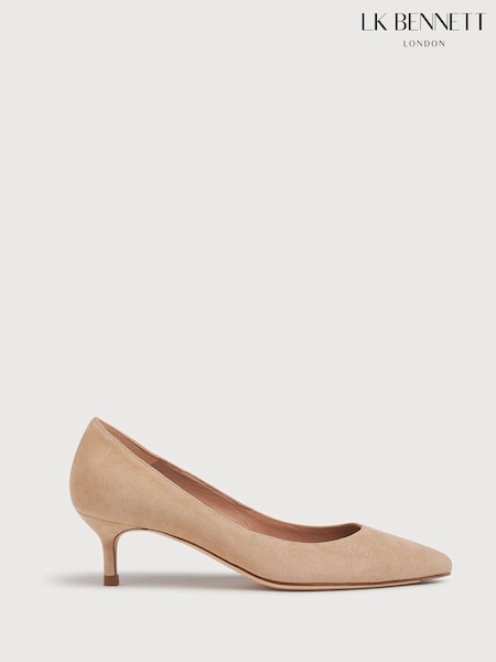 LK Bennett Neutral Audrey Suede Court Shoes (487366) | £199