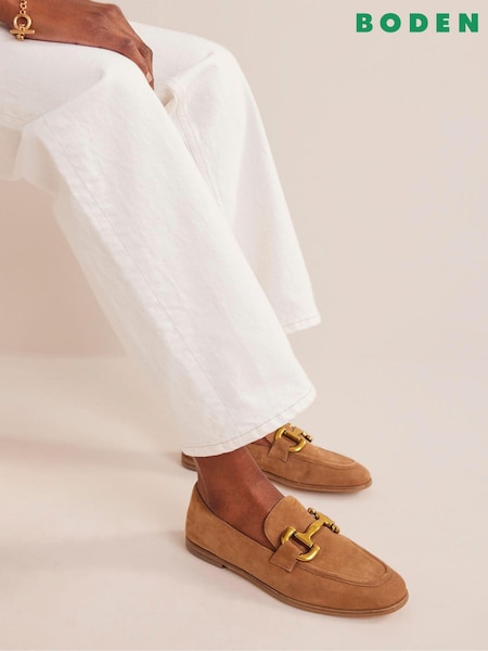 Boden Brown Snaffle Leather Loafers (487477) | £110