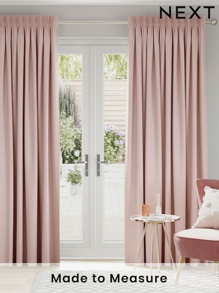 Dusky Pink 100% Cotton Made To Measure Curtains (487788) | £52
