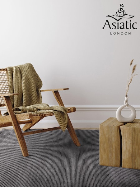 Asiatic Rugs Black Kuza Stripe Rug (487802) | £122 - £348