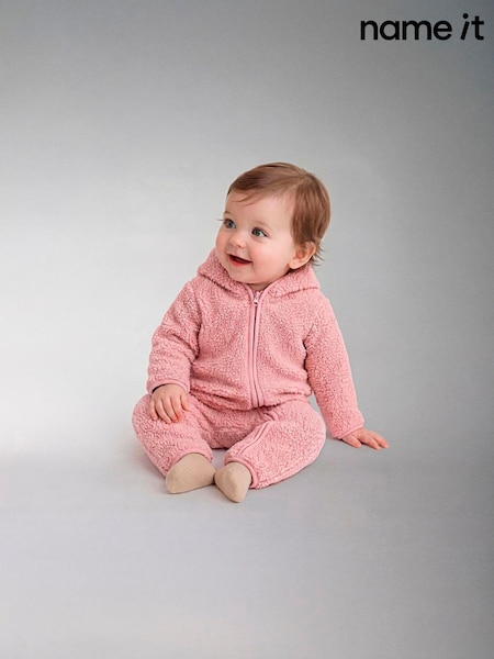 Pink - Name It Teddy Pramsuit