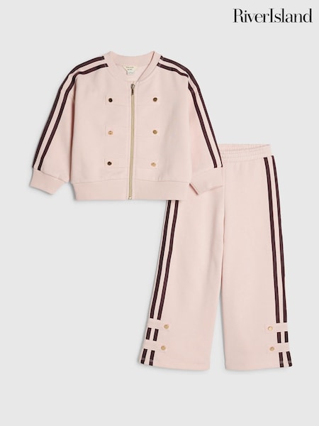 Pink - River Island Drummer Bomber Jacket & Trousers Set