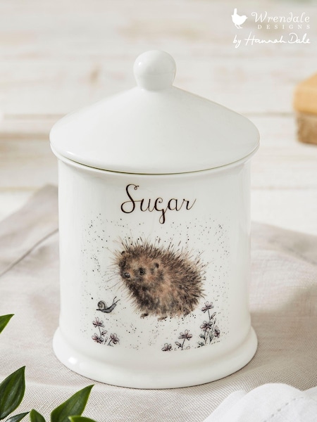 White Royal Worcester Wrendale Hedgehog Sugar Storage Jar (491152) | £24