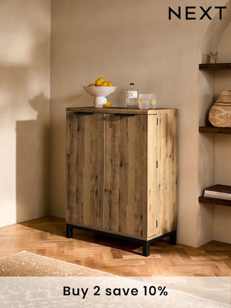 Dark Bronx Oak Effect Drinks Cabinet (492518) | £499
