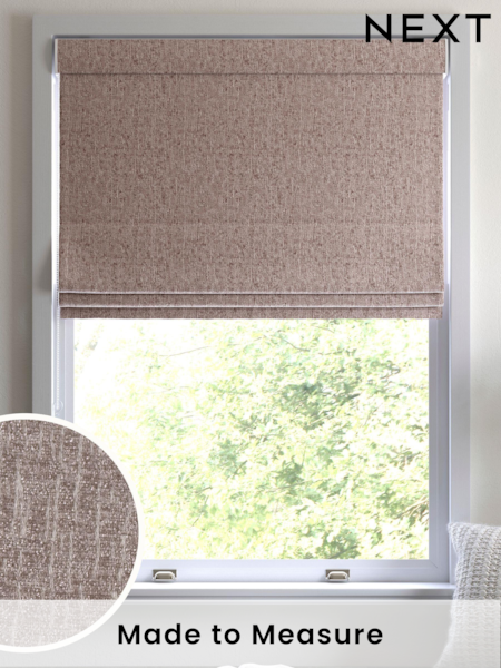 Mink Brown Chenille Made to Measure Roman Blind (492617) | £70