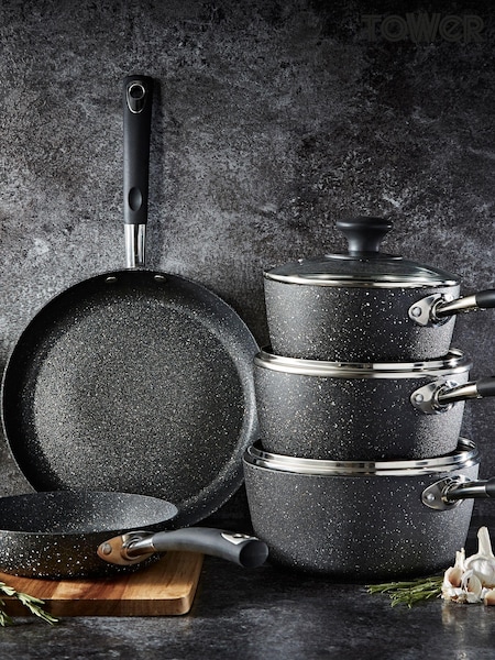 Tower 5 Piece Black Pan Set (493028) | £110