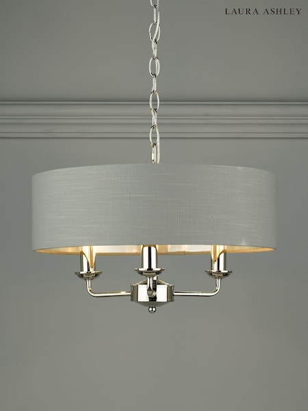 Laura Ashley Charcoal Sorrento Ceiling Light (493317) | £189