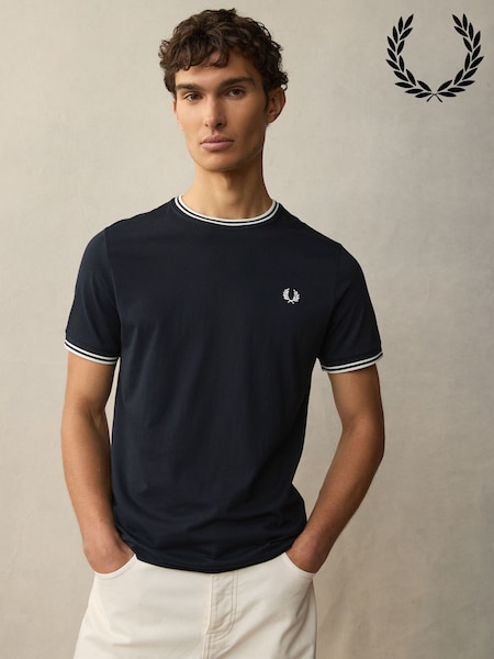 Fred Perry Twin Tipped Logo T-Shirt (493374) | £50