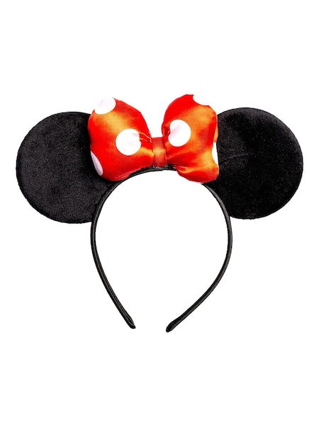 Peers Hardy Disney Minnie Mouse Red, Black & white Polka Dot Bow Headband (494019) | £13