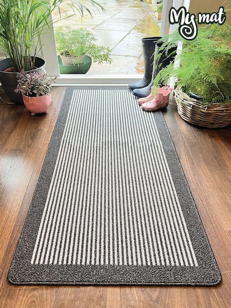 My Mat Black My Utility Stripe Runner (494665) | £39