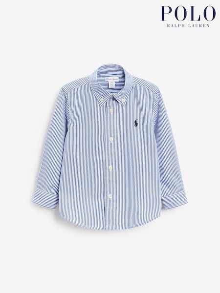 Polo Ralph Lauren Blue/White Baby Stripe Oxford Shirt (496457) | £55