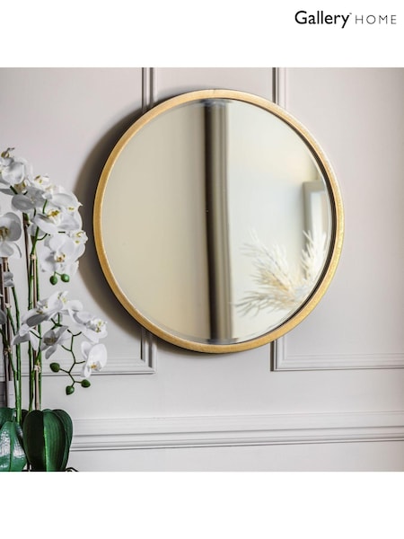 Gallery Home Gold Ashford Antique Round Mirror (496707) | £90