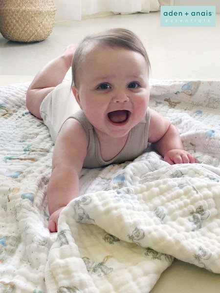 aden + anais White 100% Cotton Blanket (496812) | £50