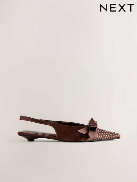Brown - Forever Comfort® Heatseal Slingback Flats